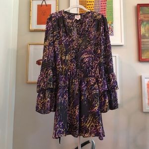Parker Silk Long Sleeved Dress